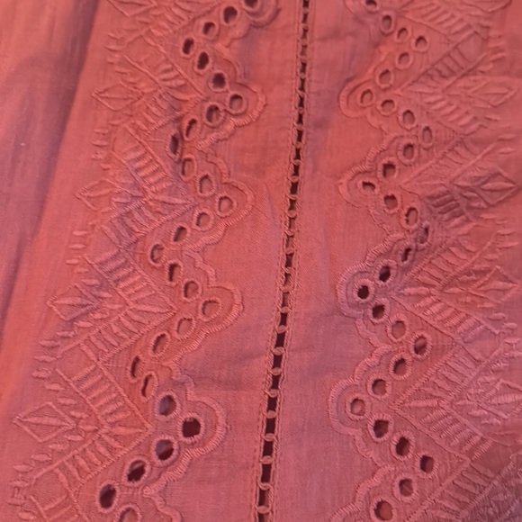 House of Harlow 1960 rust eyelet midi sundress size small NWT - Picture 4 of 7